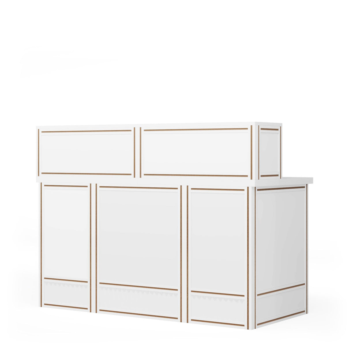 Tribesigns 57" Reception Desk with Counter, Modern Front Desk with Metal Frame, Wooden Retail Checkout Counter for Office, Reception Room, Beauty Salon, Lobby (White) Tribesigns