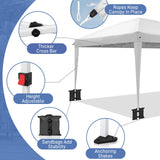 VINGLI 10x20 ft Pop Up Canopy Tent with 6 Sidewalls, Canopy 10x20 with Carry Bag, Outdoor Gazebo Canopy Tent Camping Tent, Patio Event Tent Outdoor Canopy Commercial Canopy(White) VINGLI