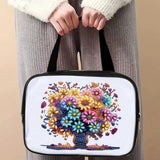 DIY Diamond Art Crystal Rhinestone Cosmetic Bag Zipper Closure Diamond Large Capacity Storage Pack 5D Diamond Art Painting PVC Pouch Handmade Craft Kits for Cash Carry Daily Use Travel-Tree of Life Generic