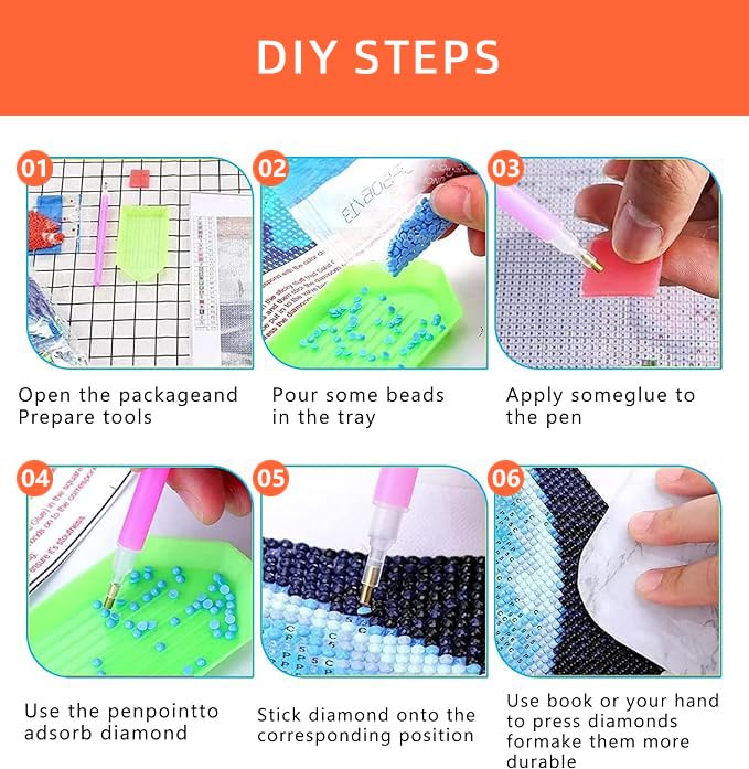 Axquilon Diamond Art Kits for Adults - Heart Wing Diamond Painting Kits for Adults, 5D Round Full Drill DIY Gem Art Paint by Diamonds for Home Wall Decor 14x14 inch Axquilon