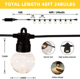 PURPLE LEAF 10' X 13' Outdoor Retractable Pergola with Sun Shade Canopy Patio Metal Shelter for Porch Garden Pavilion Grill Gazebo Yard Modern Gray Pergola with 24 Led Hanging String Lights PURPLE LEAF