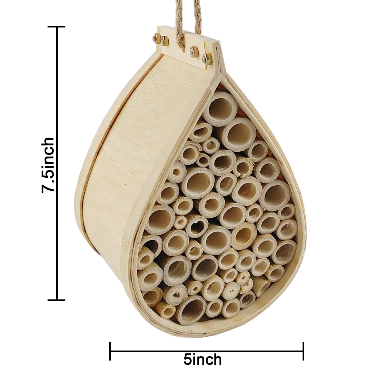 TIHOOD Mason Bee House Bees Wild Pollinator Bee Hotel Mason Bee Houses for Pollinating Bees Garden Supplies Mason Bee Houses Wooden bee House Habitat Pollinating Palace for The Garden Mason B - WoodArtSupply