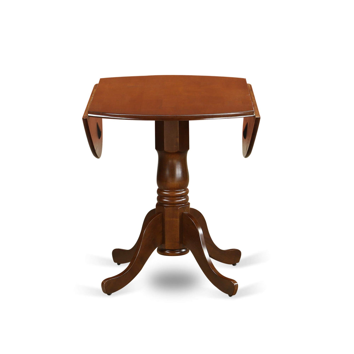 East West Furniture DLVA3-ESP-W Dublin 3 Piece Dinette Set for Small Spaces Contains a Round Table with Dropleaf and 2 Dining Room Chairs, 42x42 Inch East West Furniture