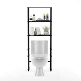 Furinno Turn-N-Tube with 3 Shelves Toilet Space Saver, Espresso/Black Furinno