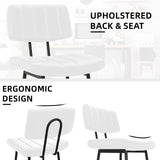 HONIFUR Bar Stools Set of 4, Barstools with Sturdy Legs, Leather Counter Height Bar Stool for Kitchen, Dining, 26 Inch Farmhouse Counter Stools, White HONIFUR