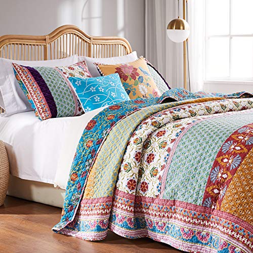 Greenland Home Thalia Quilted Bedding Set, 2-Piece Twin/XL, Tango, One Set Greenland Home Fashions
