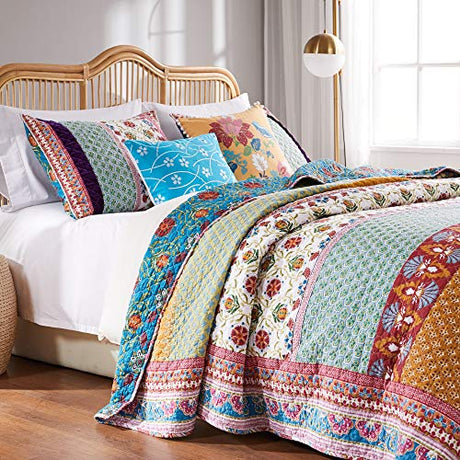 Greenland Home Thalia Quilted Bedding Set, 2-Piece Twin/XL, Tango, One Set Greenland Home Fashions