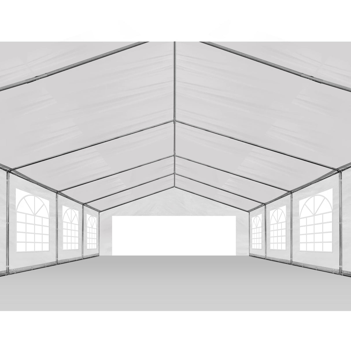 AMERICAN PHOENIX Party Tent 16x32 Heavy Duty Large White Canopy Commercial Fair Shelter Wedding Events Tent - White with Blue AMERICAN PHOENIX