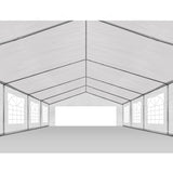 AMERICAN PHOENIX Party Tent 16x32 Heavy Duty Large White Canopy Commercial Fair Shelter Wedding Events Tent - White with Blue AMERICAN PHOENIX
