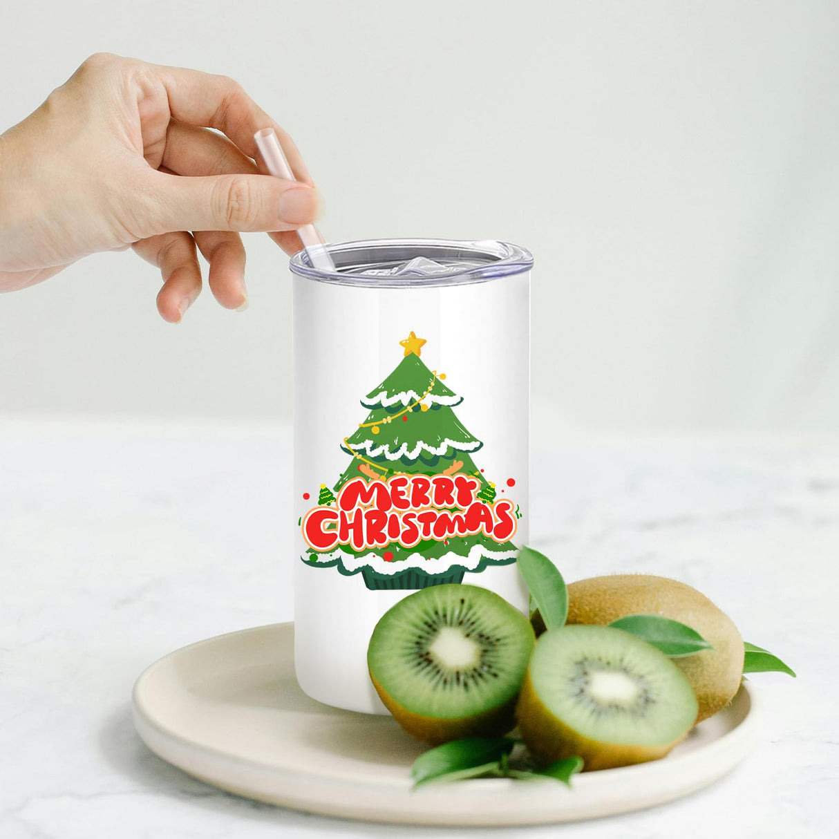 YOUKE OLA 16 Pack Sublimation Tumblers Blanks Bulk Sublimation Cups Skinny Straight Tumbler Stainless Steel Double Wall Insulated Sublimation Water Bottles with Lid & Straw for DIY Gift, 12oz White YOUKE OLA