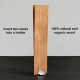 Extra Wide Wooden Wicks 3cm Wide Candle Wicks 5.1 X 1.2 Inch Natural Candle Wood Wicks with Stand Candle Cores for DIY Candle Making Craft（50pcs ）(Use Two Wicks) Phinicco