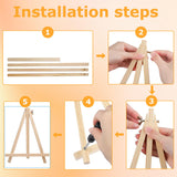 Mandun 3 Pack Christmas Paint by Numbers for Adults, Christmas Paint by Numbers Kits for Adults, Acrylic Oil Painting Kits with Frame and Wooden Easel 7.8x11.8 Inch Mandun