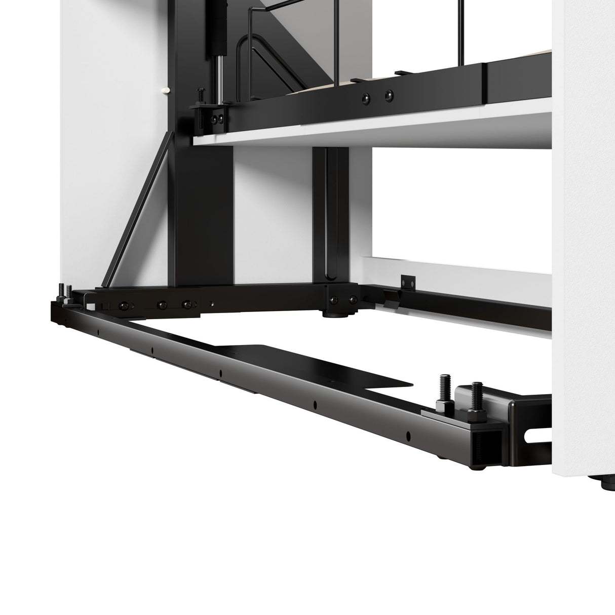 Bestar Claremont 59W Full Murphy Bed in White, Sleeping Arrangement for Multipurpose Area, Bedroom, Guest Room, or Living Room Bestar