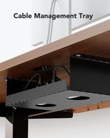 HUANUO 265 lbs Dual Motor Electric Standing Desk Frame, Thick T-Shaped Desk Legs Made of Automotive-Grade Steel, for Max 90″ x 31.5″ Desktop, Height Adjustable Desk Frame for Home Office, Frame Only HUANUO