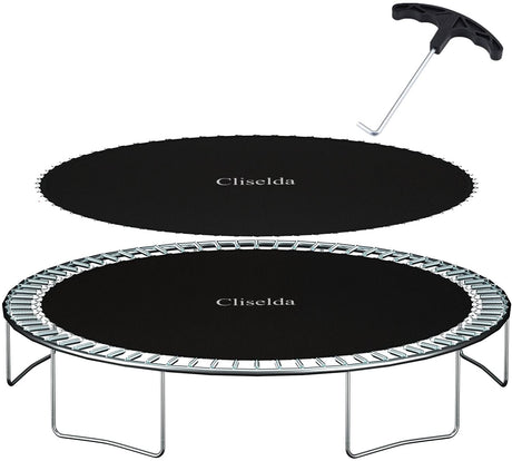 Cliselda Trampoline Replacement Mat (Mat Dia:127in), Fits 12 ft Round Frame with 72 V-Rings and Spring Tool, Fits 5.5 inch Springs, 12 Foot Jumping Mat (Excluding Frame and Spring) Cliselda