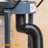 POWERTEC 4'' x 36" Dust Collection Hose, Flexible 4 Inch Dust Collector Hose for Table Saw, Drill Press, Woodworking and Wood Shop Dust Collection System (70128V) POWERTEC