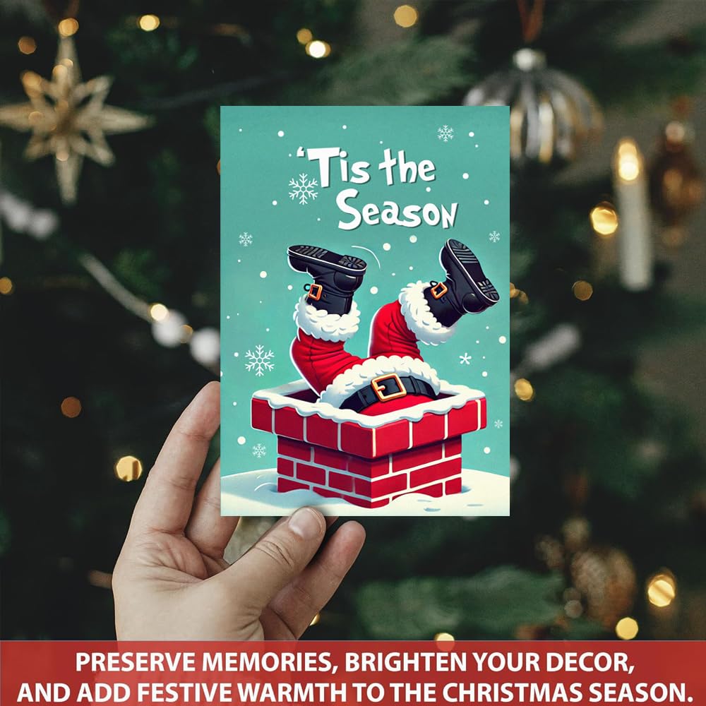 FALIMITLESS Christmas Cards Set – Cute Holiday Greeting Cards with Envelopes & Stickers – Funny Designs for Kids, Friends, Family – 12 Pack (Christmas Color) FALIMITLESS