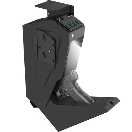 Z ZLJUAN Mounted Gun Safe for Pistols,Quick-Access Handgun Safe for Nightstand Bedside Desk Bed Gun Safes,Pistol Safe with Keypad Lock,Key (Drop Down Safe(Keypad)) Z ZLJUAN