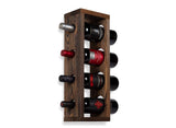 Rustic State Sonoma Wall Mounted Wood Vertical Wine Rack Holder Storage Shelf Organizer for 4 Bottles - Home, Kitchen, Dining Room Bar Décor - Walnut Rustic State