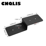 CNQLIS 4 Pieces Heavy Duty Steel Z Brackets 6 Inch Double Angle Channel Steel Profile Corner Brace, Cross Beam Support Post for Wood Shelf Fixing Timber Connector Pergola Bracket CNQLIS
