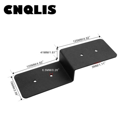 CNQLIS 4 Pieces Heavy Duty Steel Z Brackets 6 Inch Double Angle Channel Steel Profile Corner Brace, Cross Beam Support Post for Wood Shelf Fixing Timber Connector Pergola Bracket - WoodArtSupply