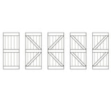 ISLIFE K Series Brown/Walnut Finished DIY Solid Wood Interior Sliding Barn Door Slab(Hardware Kit NOT Included)(36in.X84in.) ISLIFE