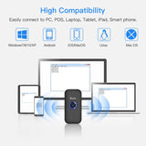 Eyoyo Mini 1D Bluetooth Barcode Scanner, 3-in-1 Bluetooth & USB Wired & 2.4G Wireless Barcode Reader Portable Bar Code Scanning Work with Windows, Android, iOS, Tablets or Computers Eyoyo