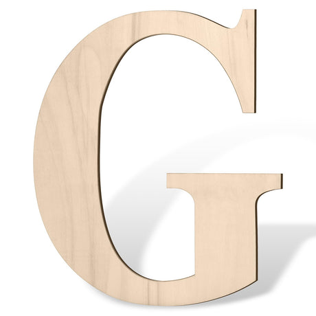 Large Wooden Letters for Wall Decor, 17 inch Big Wood Letters, Giant Wooden Letter G, Unfinished Wood Alphabet Letters for Crafts, Name Sign, Rustic Wedding, Christmas Home Decoration Coowayze