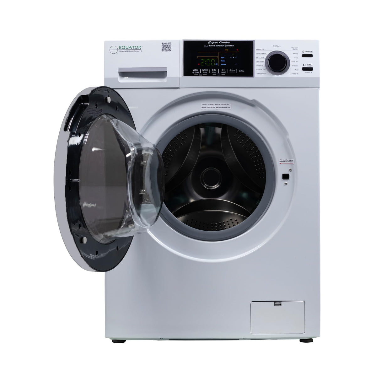 All-in-one Washer Dryer Ventless FULLY BUILTIN 0-CLEARANCE 1.62cf/15lbs 110V 1400RPM Equator Equator Advanced Appliances