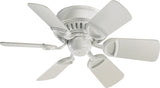 Quorum International 51306-8 6 I Medallion Collection 30 Inch Six Blade Ceiling Fan I Studio White Finish I Three Speed Reversible Motor I Traditional Style Fixture I Quorum