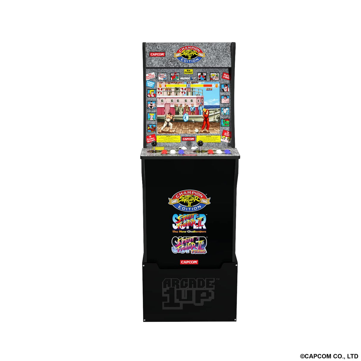 ARCADE1UP Street Fighter 2 - Classic 3-in-1 Home Arcade Cabinet with Licensed Riser ARCADE1UP