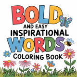 Inspirational Coloring Book Bold and Easy: 50 Coloring Pages for Adults and Teens With Motivational Quotes & Stress Relief Designs WoodArtSupply