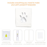 Pearhead Pet Photo Memory Box and Impression Kit for Dog or Cat Paw Print, Clay Paw Print Urn, Pet Memorial, Espresso Pearhead