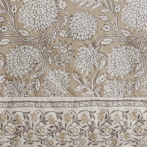 Levtex Home Adare Taupe Reversible King/Cal King Comforter Set (106x94in) with 2 Pillowcases (36x20in) - Floral Bedding - Taupe White - 100% Cotton King Size Comforter Set - Soft, Pre-Washed Levtex Home