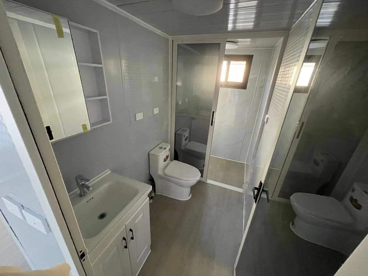 40Ft Pre Fabricated Expandable Container House | 3 Bedroom Set | Kitchen | Bathroom with a washbasin, Mirror and a Smart Toilet seat | Luxury Tiny Villa | Portable Home | 77 Square Metre Generic