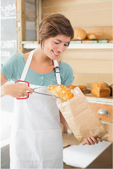 Hiash 10-Inch Heavy Duty Stainless Steel Kitchen Tongs - Non-Slip Comfortable Red Grip, Scissor Design, Heat Resistant for BBQ and Cooking Hiash