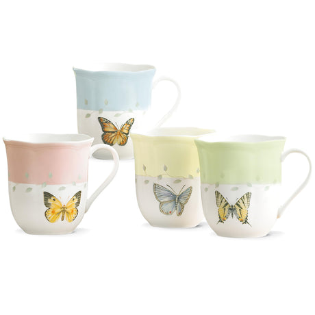 Lenox 773903 Butterfly Meadow 4-Piece Mug Set, Multicolor, 1.85 LB Lenox