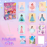 BLXIN Poke-Art Princess Craft Kit, Girls DIY Paper Art Set with Castle & Rainbow Designs, Pretty Princess Game,Creative Educational Activity,Crafts Gifts for Girls Ages 3-8, DIY Activity BLXIN