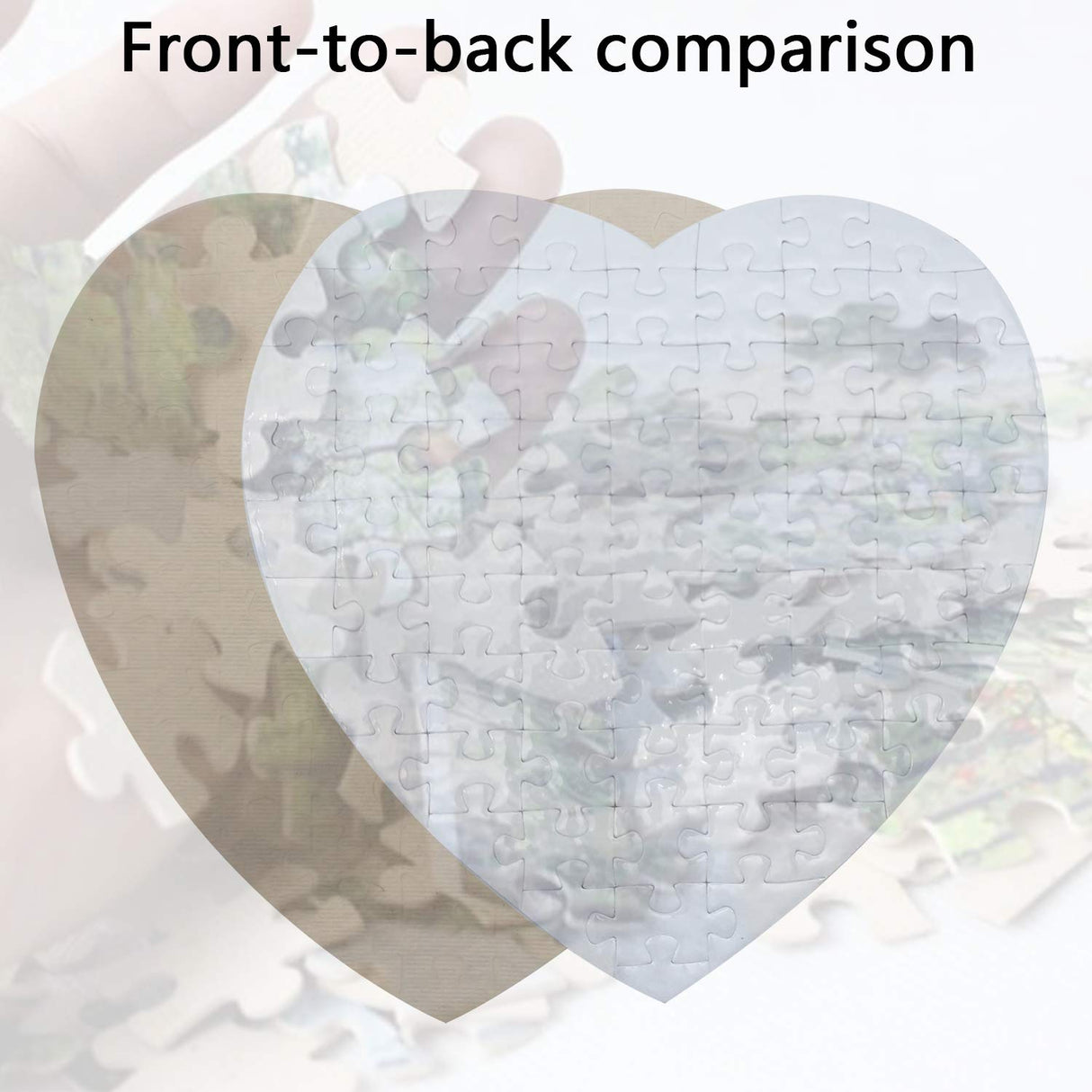 10 Sets Blank Sublimation Heart-Shaped Jigsaw Puzzle with 75 Pieces DIY Heat Press Transfer Crafts Thermal Transfer Puzzle Wholesale Thermal Transfer Pearl Puzzle Blank Puzzle MS WGO