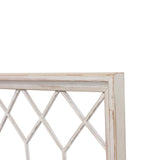 Sintosin Rustic Wood Window Frames for Wall Decor 40 x 20 inches, Hanging Distressed White Farmhouse Window Frame Wall Decor, Decorative Window Frame Decor for House Living Room Bedroom Christmas Sintosin