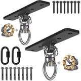 Dolibest 2 Pack Heavy Duty Swing Hangers, Swing Set Accessories with Carabiner for Indoor/Outdoor Use, Porch Swing, Hanging Kit for Wooden/Concrete Set w/ 8 Wood Screws and 8 Expansion Bolts, 900LB Dolibest