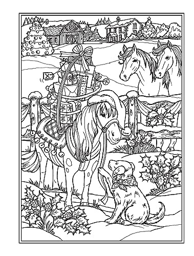 Creative Haven Enchanted Christmas Coloring Book (Adult Coloring Books: Christmas) Dover Publications