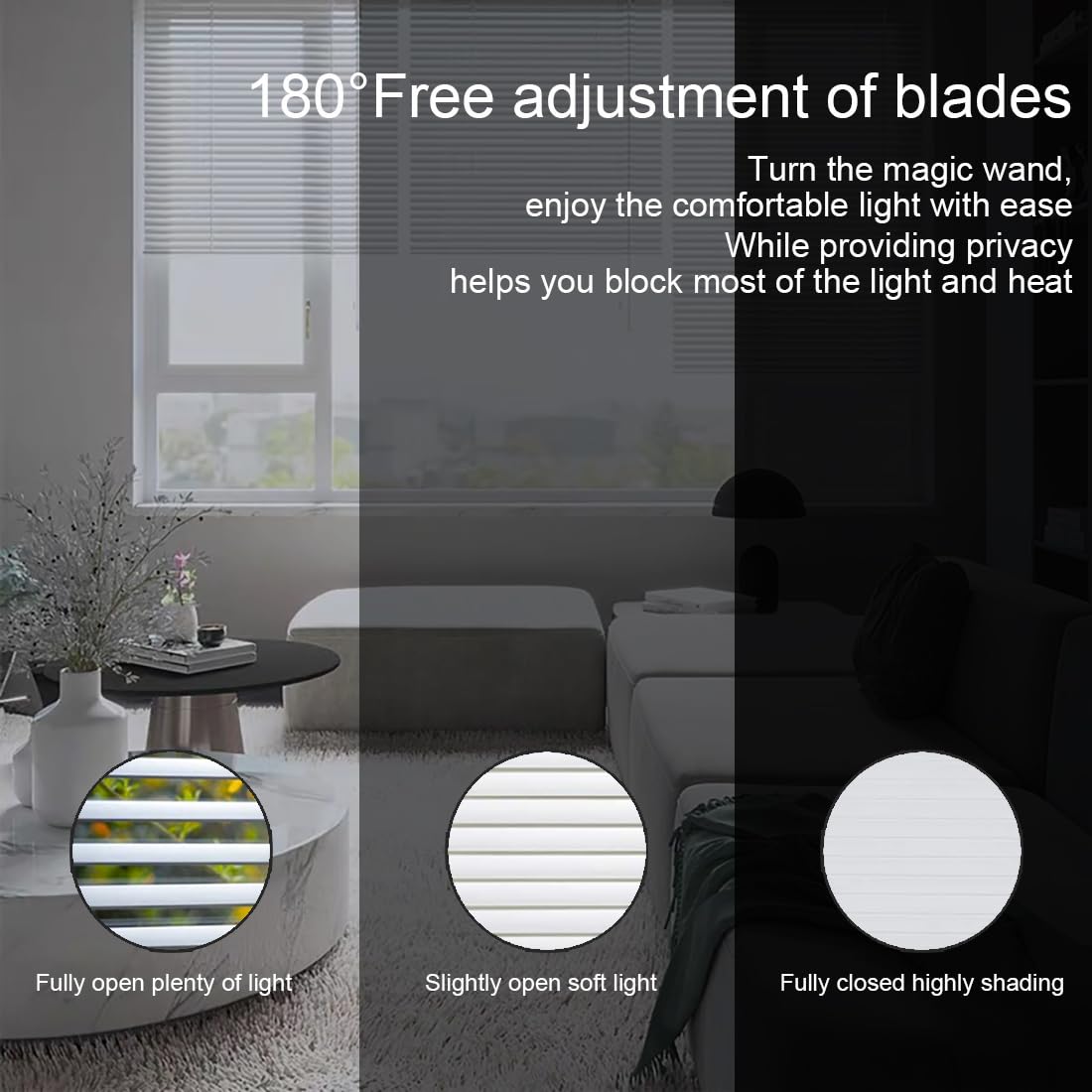 YIIBAII Mini Blinds Suitable for 25" W x 64" H Windows 1" Aluminum Horizontal Venetian Blinds Darkening with Rope and Pole can Mounted Inside or Outside YIIBAII