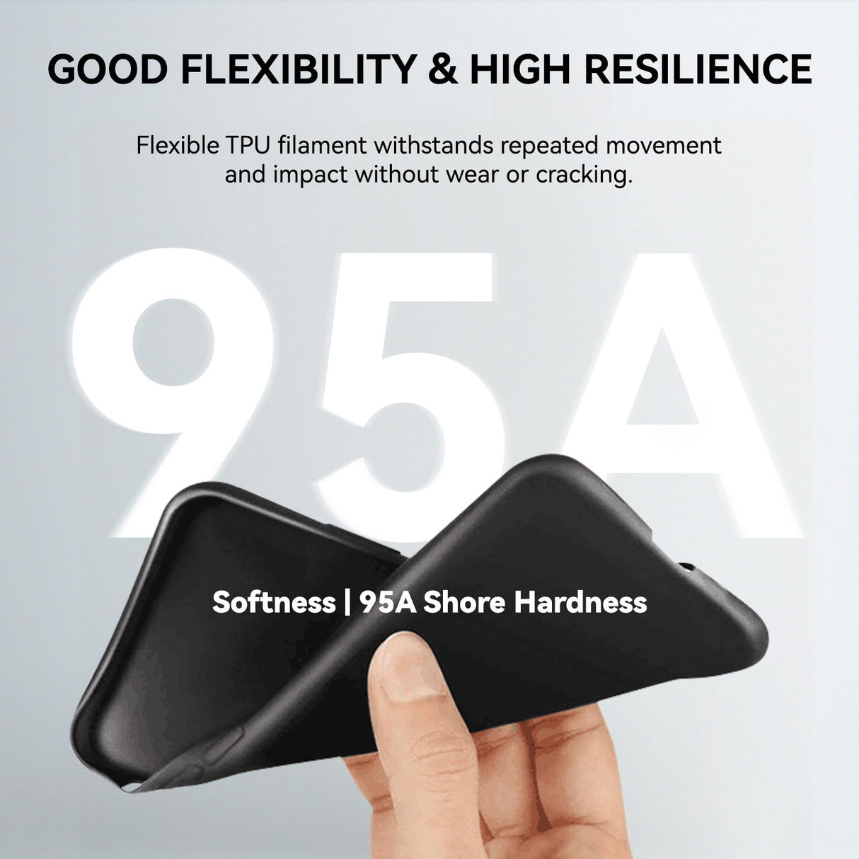 JAYO TPU 3D Printer Filament Bundle, 95A Flexible Soft TPU Filament 1.75mm, 250g Spool, 4 Rolls, 1kg in Total, Green+Orange+Red+Blue JAYO