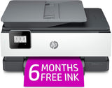 HP OfficeJet 8015e Wireless Color All-in-One Printer with 6 Months Free Ink (228F5A) (Renewed Premium),White HP