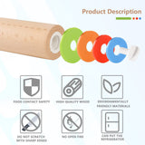 Yasashii Wood Rolling Pin With 4 Adjustable Thickness Rings, Non-stick Dough Roller For Baking, 17 Inch Pizza Roller For Kitchen supplies, Handle Press Design For Fondant, Pizza, Pie Crust, Cookie Yasashii