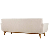 Modway Engage Mid-Century Modern Upholstered Fabric Sofa in Beige Modway