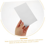 STOBOK 10pcs Sublimation Metal Photo Sign Sublimation Blank Sublimation Crafts Material Blank Flag Sublimation Sign Sublimation Metal Poster Sign Emblems Cotton Shirt Aluminum Alloy Spray, Silver STOBOK