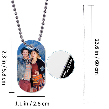45pcs Sublimation Blank Dog Tag Aluminum White Sublimation Stamping Tag Pendants Double Sided Blank Stamping Metal Tags, Personalized Pets Tags Oval GEKIXUTP