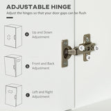 HOMCOM 72" Freestanding Kitchen Pantry Cabinet with 2 Large Double Door Cabinets and 1 Center Drawer, White HOMCOM